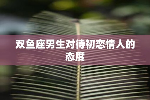 双鱼座男生对待初恋情人的态度