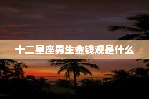 十二星座男生金钱观是什么