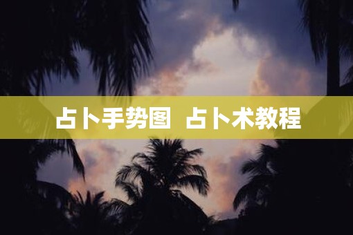占卜手势图  占卜术教程