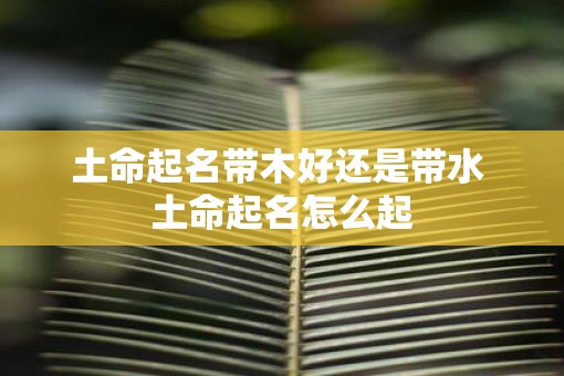 土命起名带木好还是带水 土命起名怎么起
