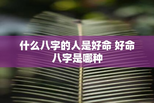 什么八字的人是好命 好命八字是哪种