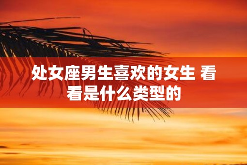 处女座男生喜欢的女生 看看是什么类型的