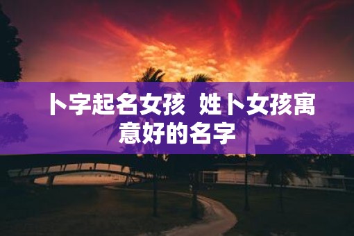 卜字起名女孩  姓卜女孩寓意好的名字