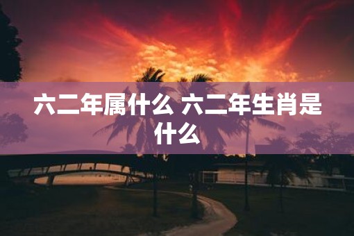 六二年属什么 六二年生肖是什么
