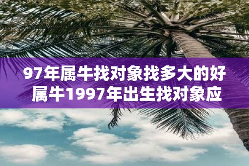 97年属牛找对象找多大的好 属牛1997年出生找对象应该多大