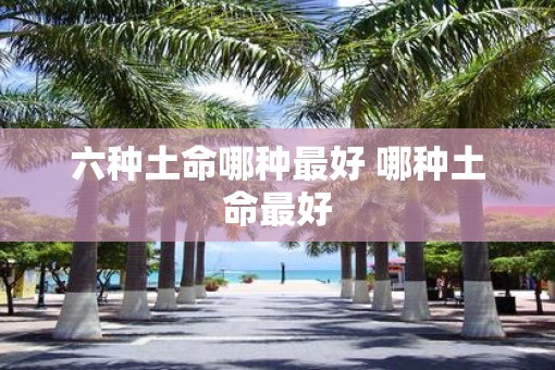 六种土命哪种最好 哪种土命最好