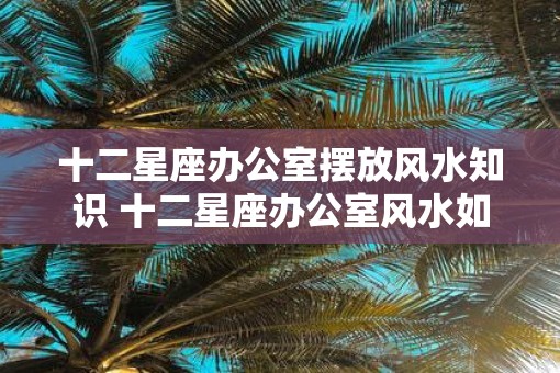 十二星座办公室摆放风水知识 十二星座办公室风水如何布置