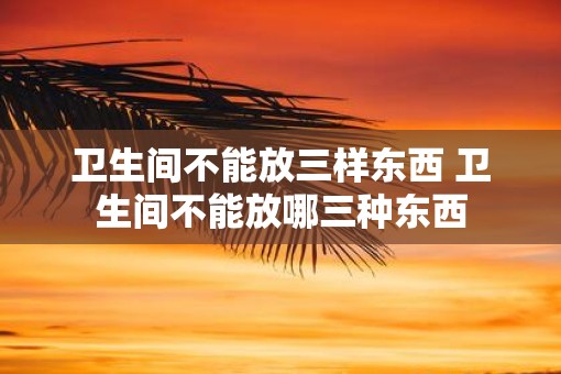 卫生间不能放三样东西 卫生间不能放哪三种东西