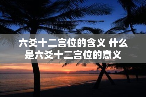 六爻十二宫位的含义 什么是六爻十二宫位的意义