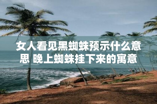 女人看见黑蜘蛛预示什么意思 晚上蜘蛛挂下来的寓意