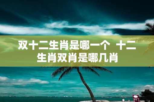 双十二生肖是哪一个  十二生肖双肖是哪几肖