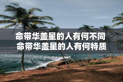 命带华盖星的人有何不同 命带华盖星的人有何特质