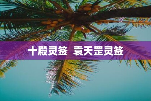 十殿灵签  袁天罡灵签