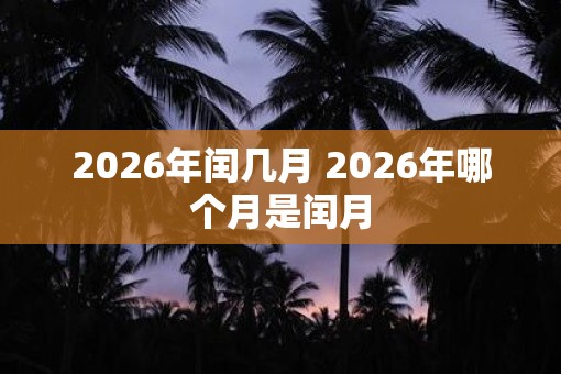 2026年闰几月 2026年哪个月是闰月