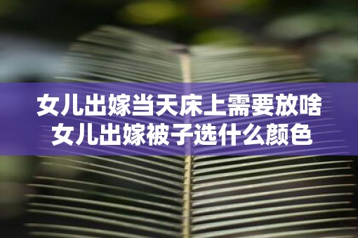 女儿出嫁当天床上需要放啥 女儿出嫁被子选什么颜色