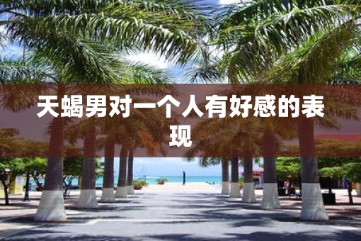 天蝎男对一个人有好感的表现