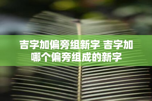 吉字加偏旁组新字 吉字加哪个偏旁组成的新字