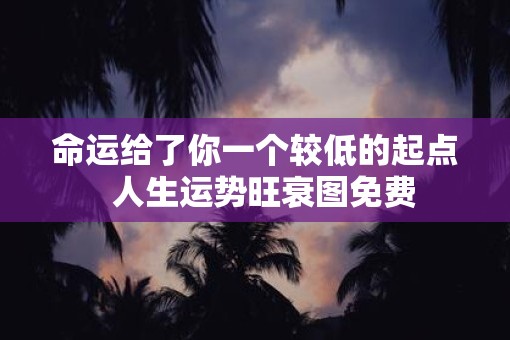 命运给了你一个较低的起点  人生运势旺衰图免费