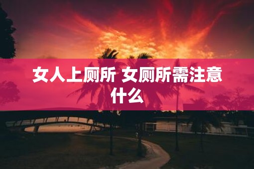 女人上厕所 女厕所需注意什么 女人上厕所 女厕所需注意什么