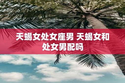 天蝎女处女座男 天蝎女和处女男配吗