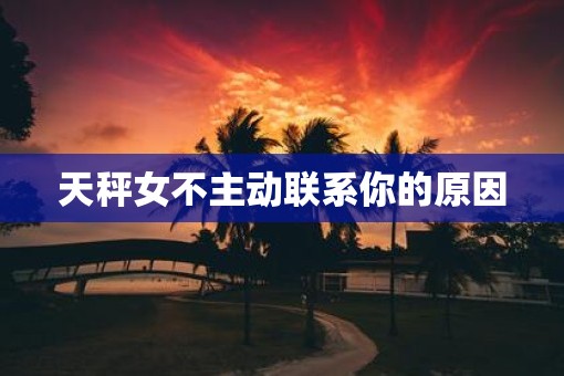 天秤女不主动联系你的原因