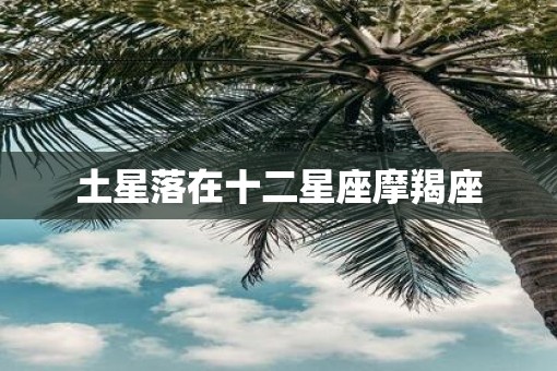 土星落在十二星座摩羯座