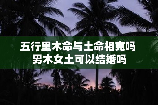 五行里木命与土命相克吗 男木女土可以结婚吗