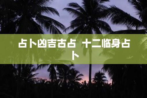 占卜凶吉古占  十二临身占卜