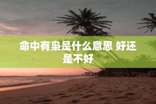 命中有枭是什么意思 好还是不好