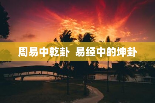 周易中乾卦  易经中的坤卦