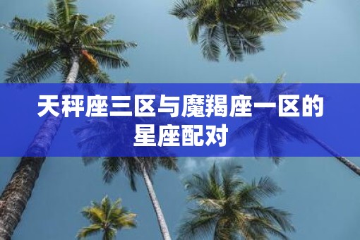 天秤座三区与魔羯座一区的星座配对