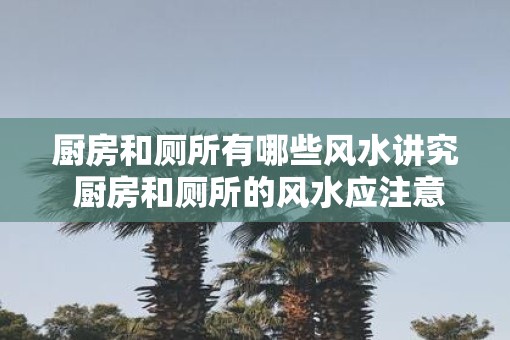 厨房和厕所有哪些风水讲究 厨房和厕所的风水应注意什么
