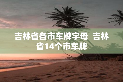 吉林省各市车牌字母  吉林省14个市车牌