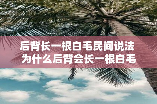 后背长一根白毛民间说法 为什么后背会长一根白毛