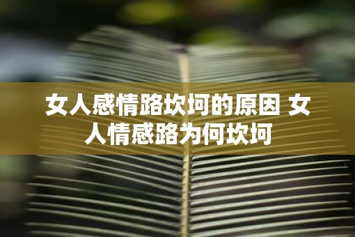 女人感情路坎坷的原因 女人情感路为何坎坷