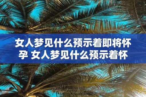 女人梦见什么预示着即将怀孕 女人梦见什么预示着怀孕