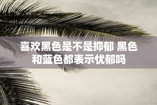 喜欢黑色是不是抑郁 黑色和蓝色都表示忧郁吗