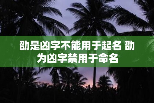 劭是凶字不能用于起名 劭为凶字禁用于命名
