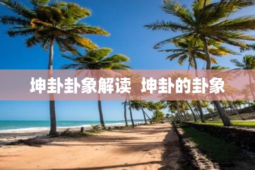 坤卦卦象解读  坤卦的卦象
