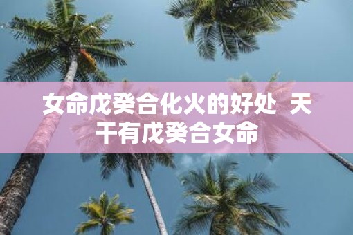 女命戊癸合化火的好处  天干有戊癸合女命