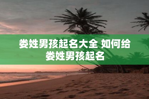 娄姓男孩起名大全 如何给娄姓男孩起名
