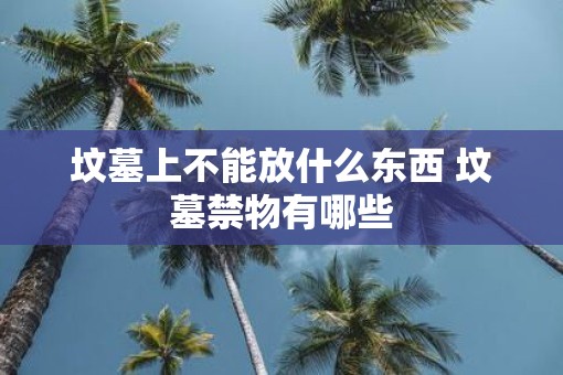 坟墓上不能放什么东西 坟墓禁物有哪些
