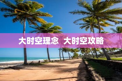 大时空理念  大时空攻略