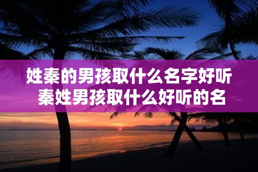 姓秦的男孩取什么名字好听 秦姓男孩取什么好听的名字