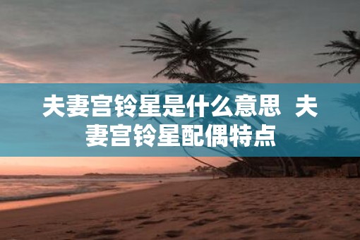 夫妻宫铃星是什么意思  夫妻宫铃星配偶特点