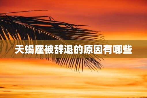 天蝎座被辞退的原因有哪些