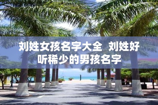 刘姓女孩名字大全  刘姓好听稀少的男孩名字
