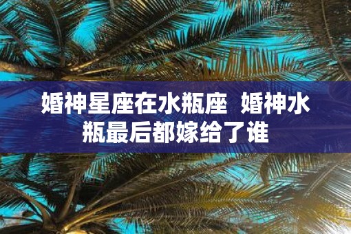 婚神星座在水瓶座  婚神水瓶最后都嫁给了谁