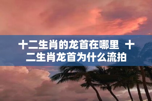 十二生肖的龙首在哪里  十二生肖龙首为什么流拍