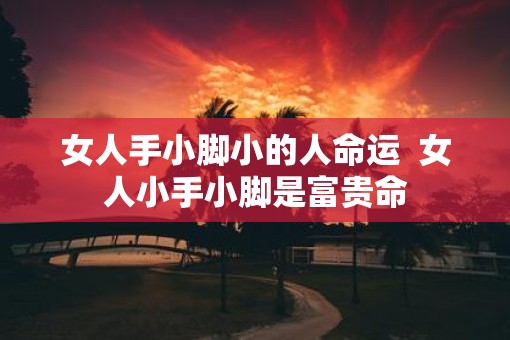 女人手小脚小的人命运  女人小手小脚是富贵命